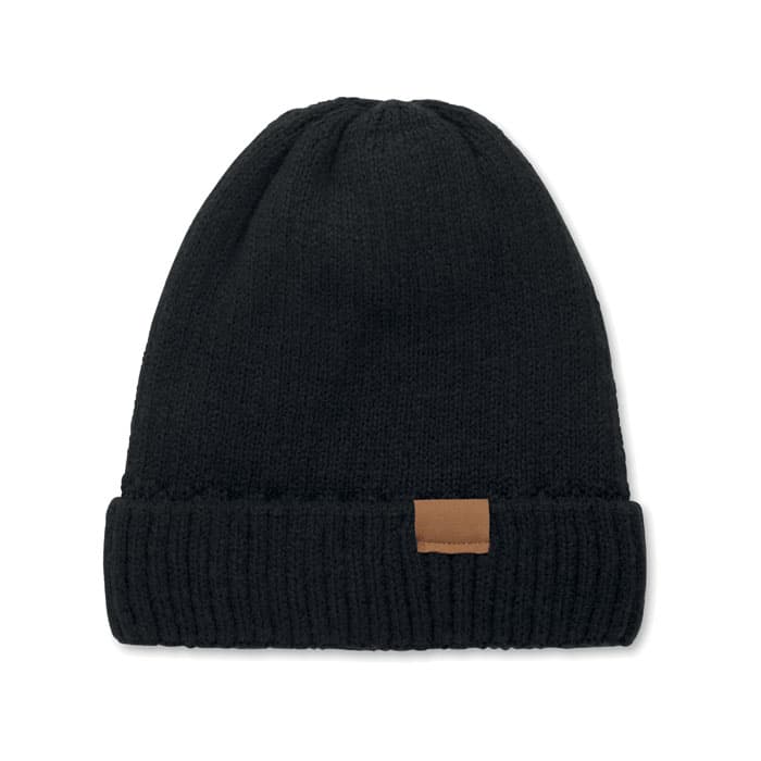 Bonnet tricoté avec revers