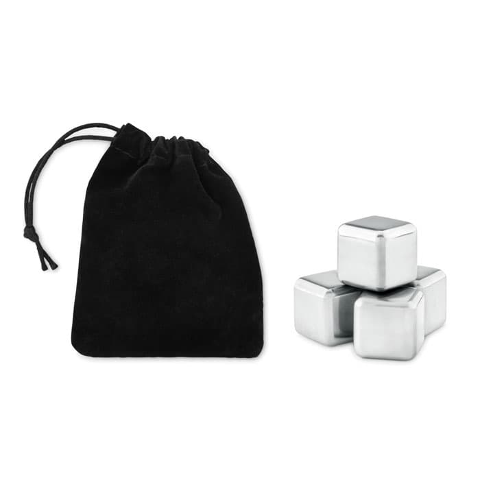 Set 4 glaçons en acier inox