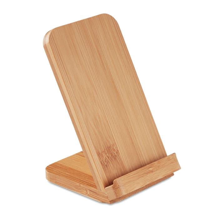 Chargeur sans fil en bambou