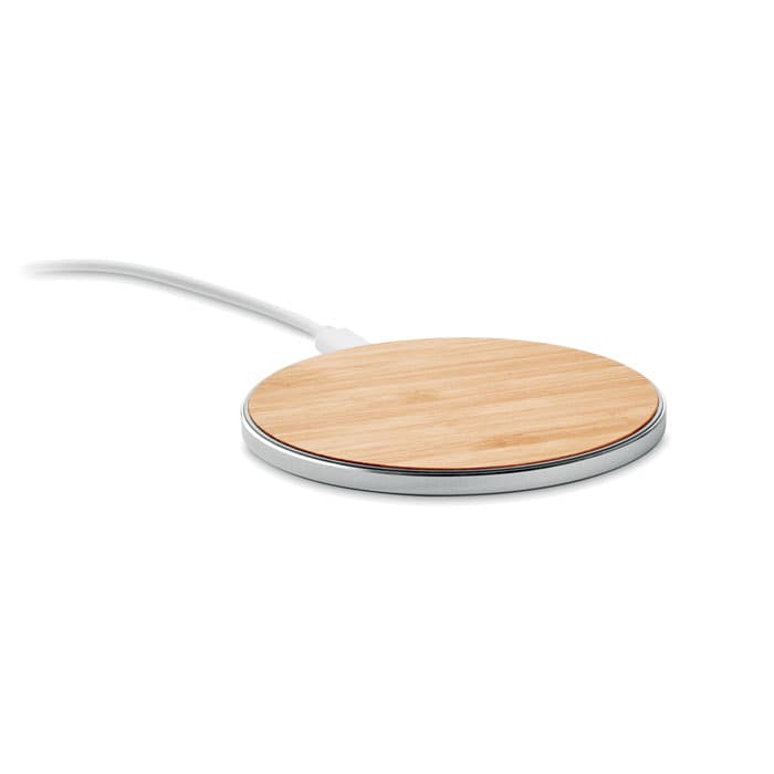Chargeur sans fil en bambou